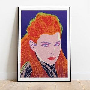 Aloy van Horizon Forbidden West retro pop-art geïnspireerde poster