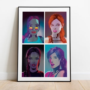 Lara Croft  pop art inspired poster