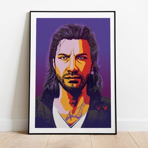 Gale from Baldurs Gate 3 portrait pop art inspired poster