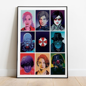 Resident Evil Raccoon City  pop art inspired poster
