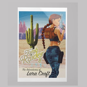 Lara Croft from Tomb Raider III  Remastered fine art print