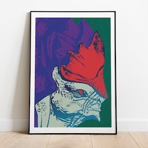 Wrex portrait from Mass Effect pop art inspired poster