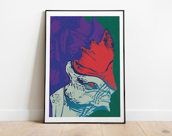 Wrex portrait from Mass Effect pop art inspired poster
