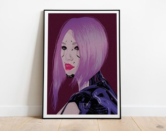 Songbird from Cyberpunk pop art portrait fine art print