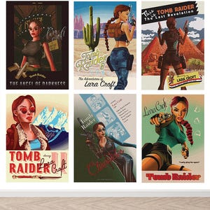 Lara Croft from Tomb Raider Remastered I-VI bundle (6 poster)