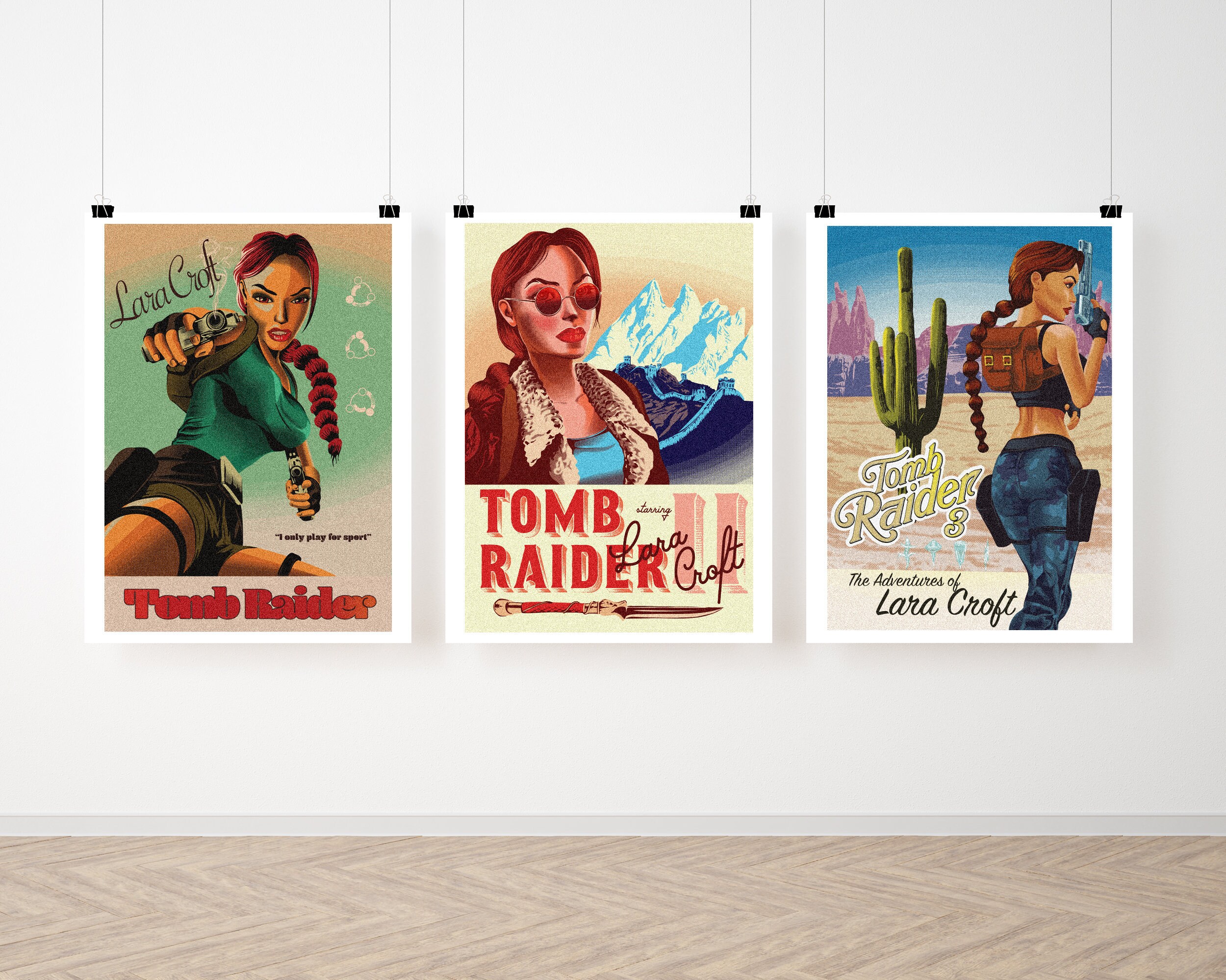 Lara Croft From Tomb Raider Remastered Bundle (3 Poster) - Etsy