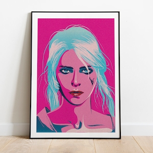 Ciri from The Witcher pop art inspired poster