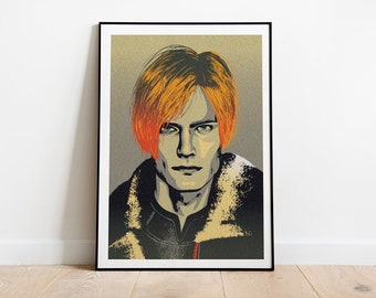 Leon Scott Kennedy portrait from Resident Evil pop art inspired poster