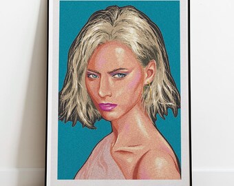Grace Ashcroft portrait from Resident Evil Requiem pop art inspired poster