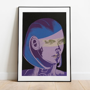 EDI portrait from Mass Effect pop art inspired poster