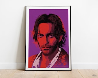 Luis Serra Navarro portrait from Resident Evil pop art inspired poster