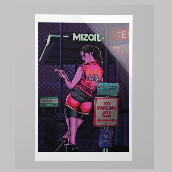 Claire Redfield  from Resident Evil 2 remake fine art print