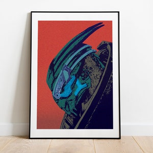 Garrus Vakarian portrait from Mass Effect pop art inspired poster