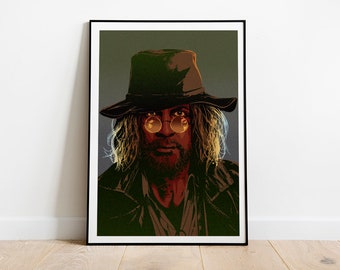 Retrato de Karl Heisenberg del póster inspirado en el arte pop de Resident Evil