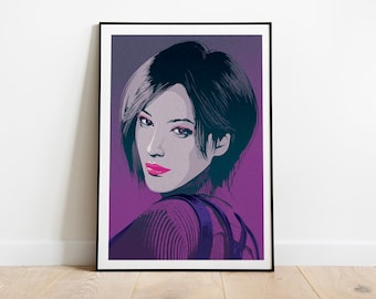 Ada Wong Portrait von Resident Evil Pop Art inspiriertes Poster