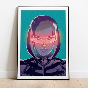 EDI portrait from Mass Effect pop art inspired poster
