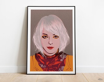 Ashley Graham portrait from Resident Evil pop art inspired poster