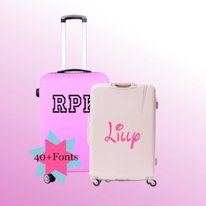 Grand autocollant personnalisé pour initiales/nom pour valises, autocollant en vinyle pour bagages, autocollant de valise personnalisé