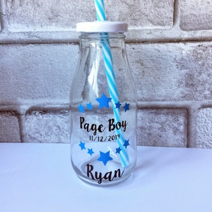 Personalised Page Boy Milkshake Bottle Cup