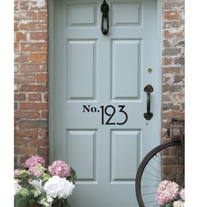 Front Door Number Vinyl Decal, Custom House Number Vinyl Decal, Door number decal, Address Vinyl Decal