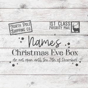 Décalcomanie en vinyle personnalisée pour boîte de réveillon de Noël, transfert auto-adhésif, Sticker personnalisé en gros, Sticker en vinyle de Noël