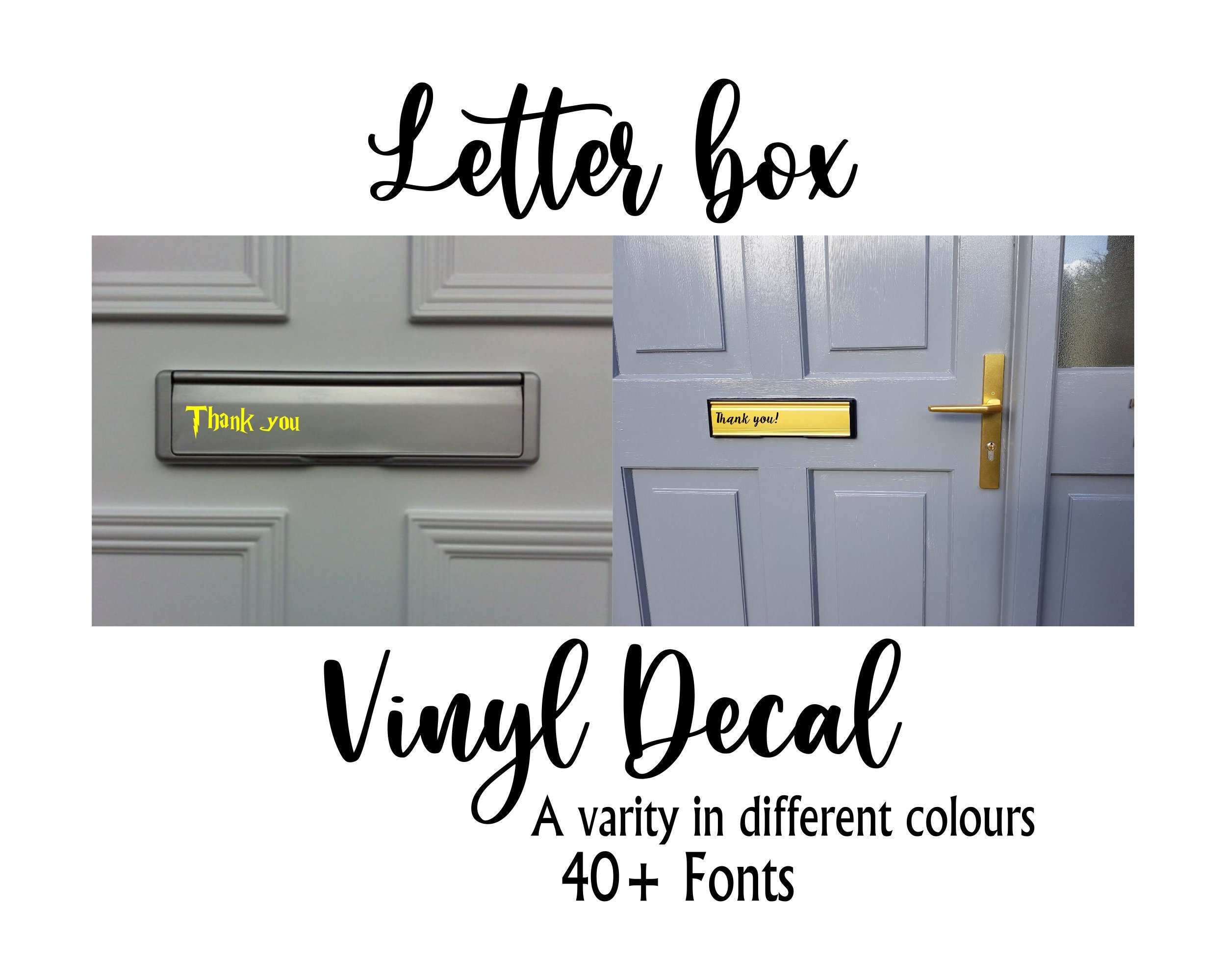 Letterbox Label Letter Box Vinyl Decal Letter Plate Sticker Etsy UK