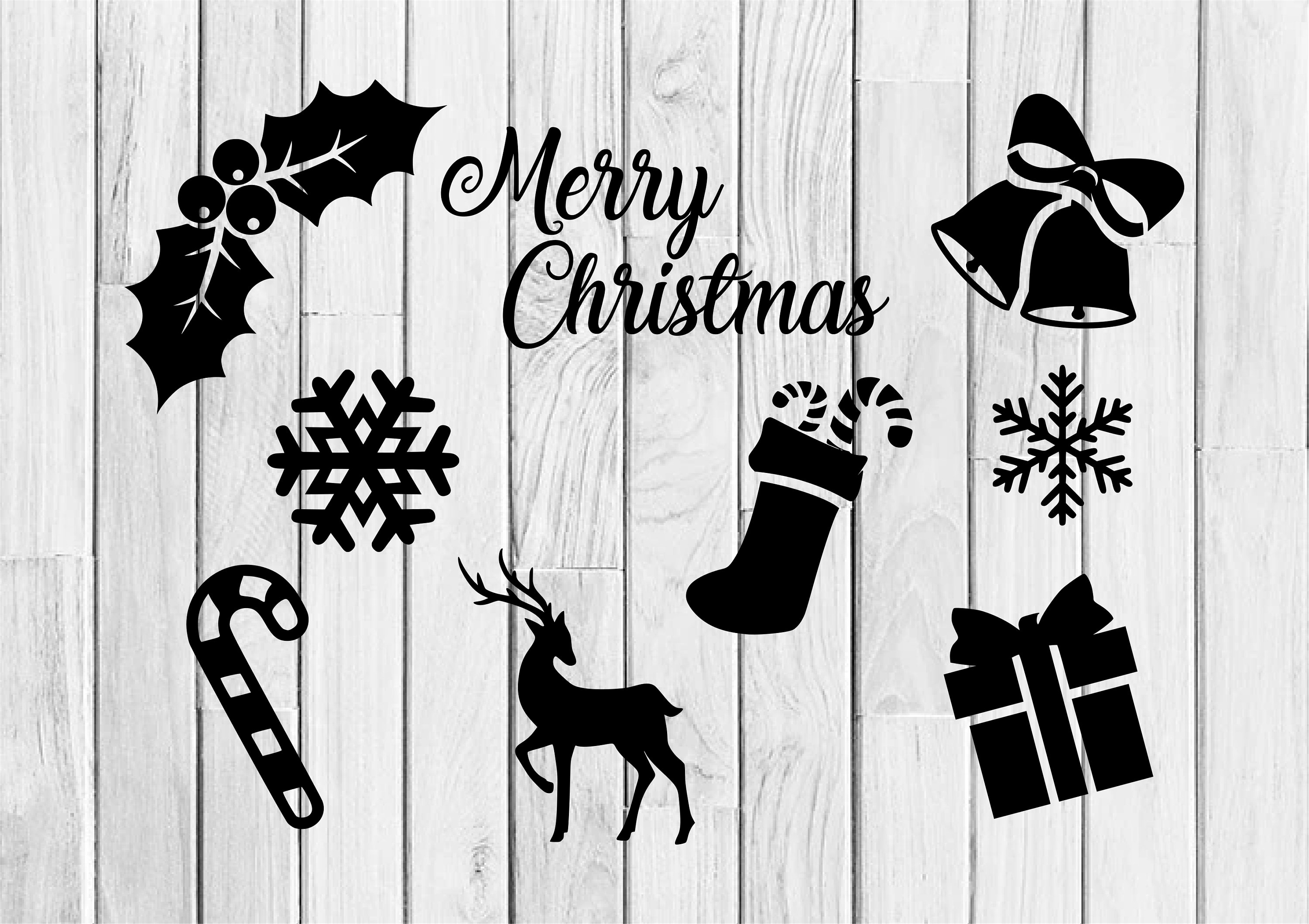 Christmas Vinyl Decal Set Merry Christmas Vinyl Raindeer Etsy UK