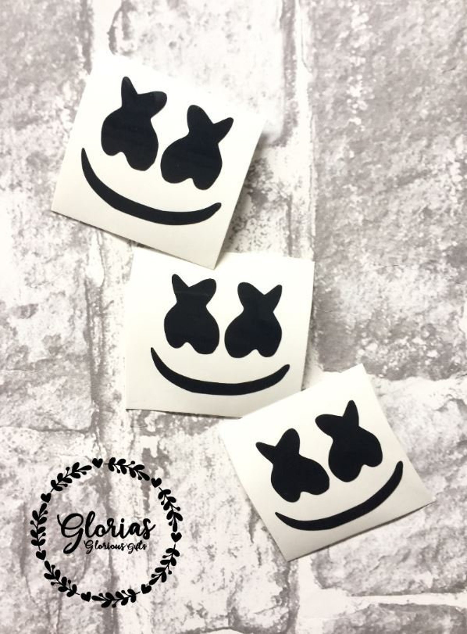 DJ Marshmello Vinyl Stickers DJ marshmello bottle stickers Etsy