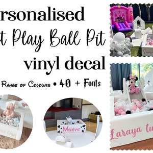 Custom Soft Play Ball Pit Vinyl Decal- Perfect for birthday parties!