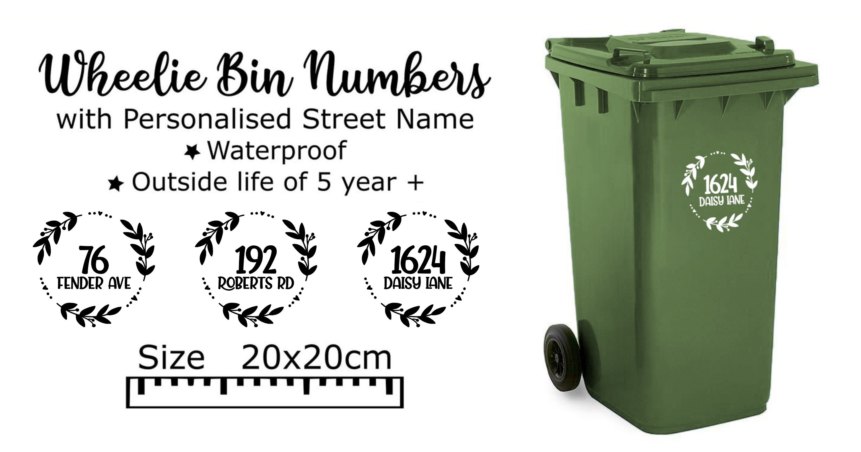 Personalised Wheelie Bin Vinyl Decal Personalised Bin Vinyl Etsy UK