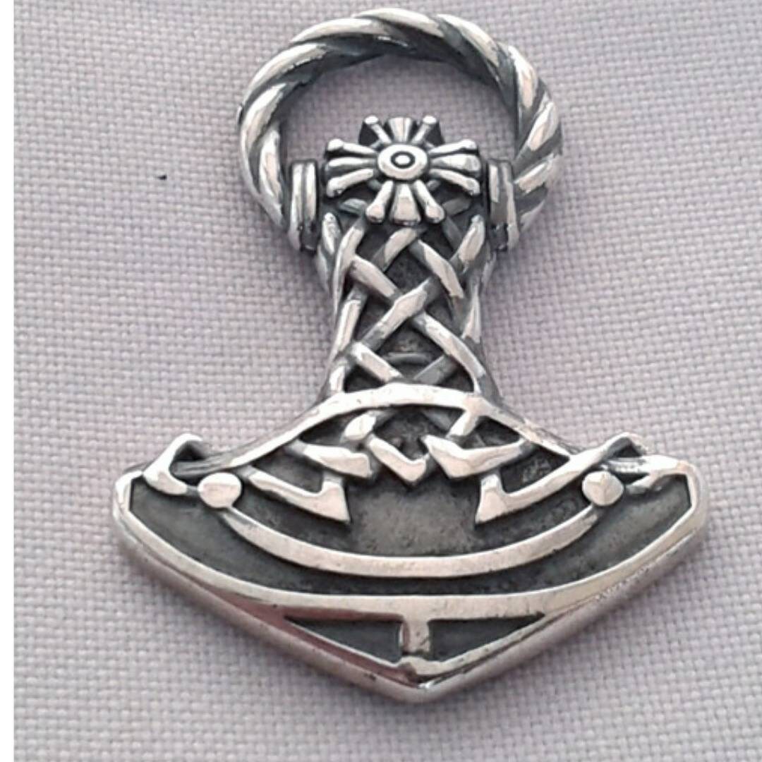 Heavy Thor's Hammer Sterling Silver Mjolnir Real Silver Etsy