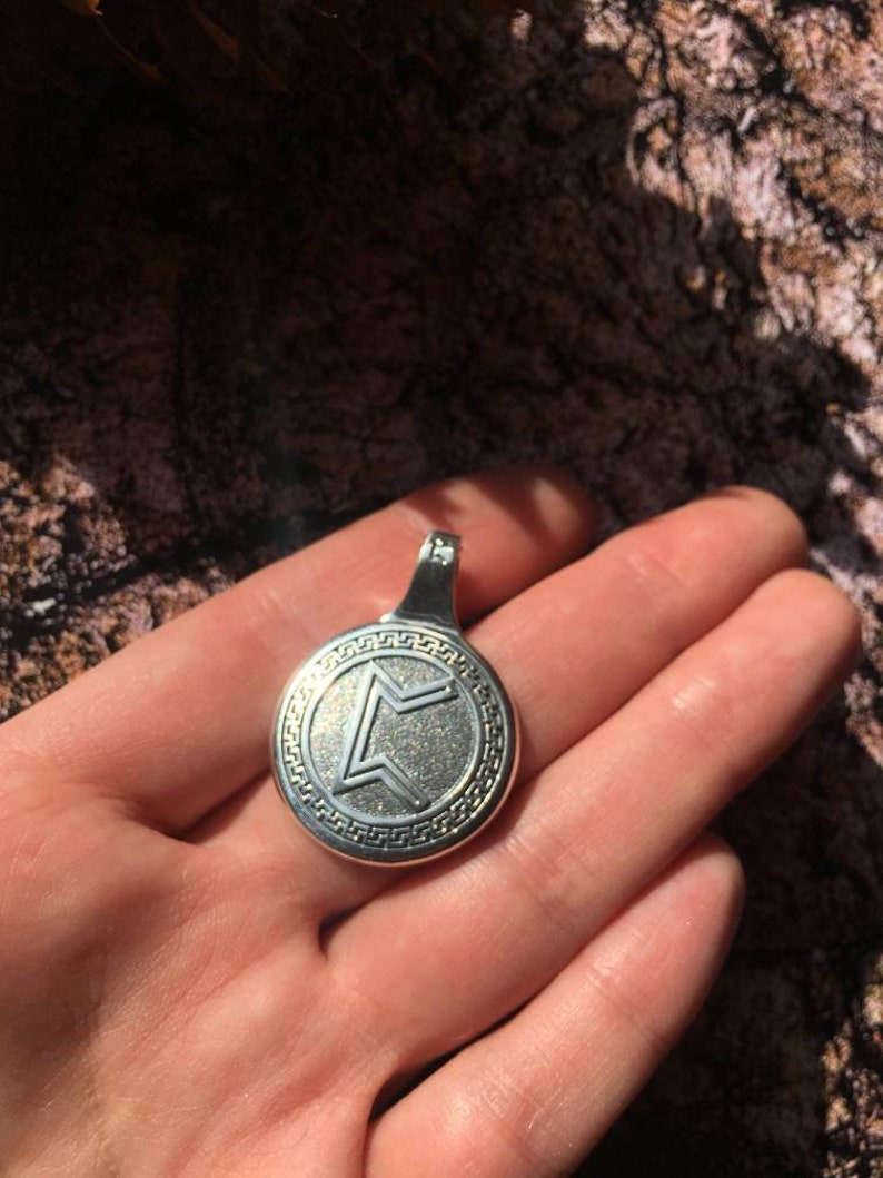 Perth rune pendant Sterling silver Runic Silver men's Etsy