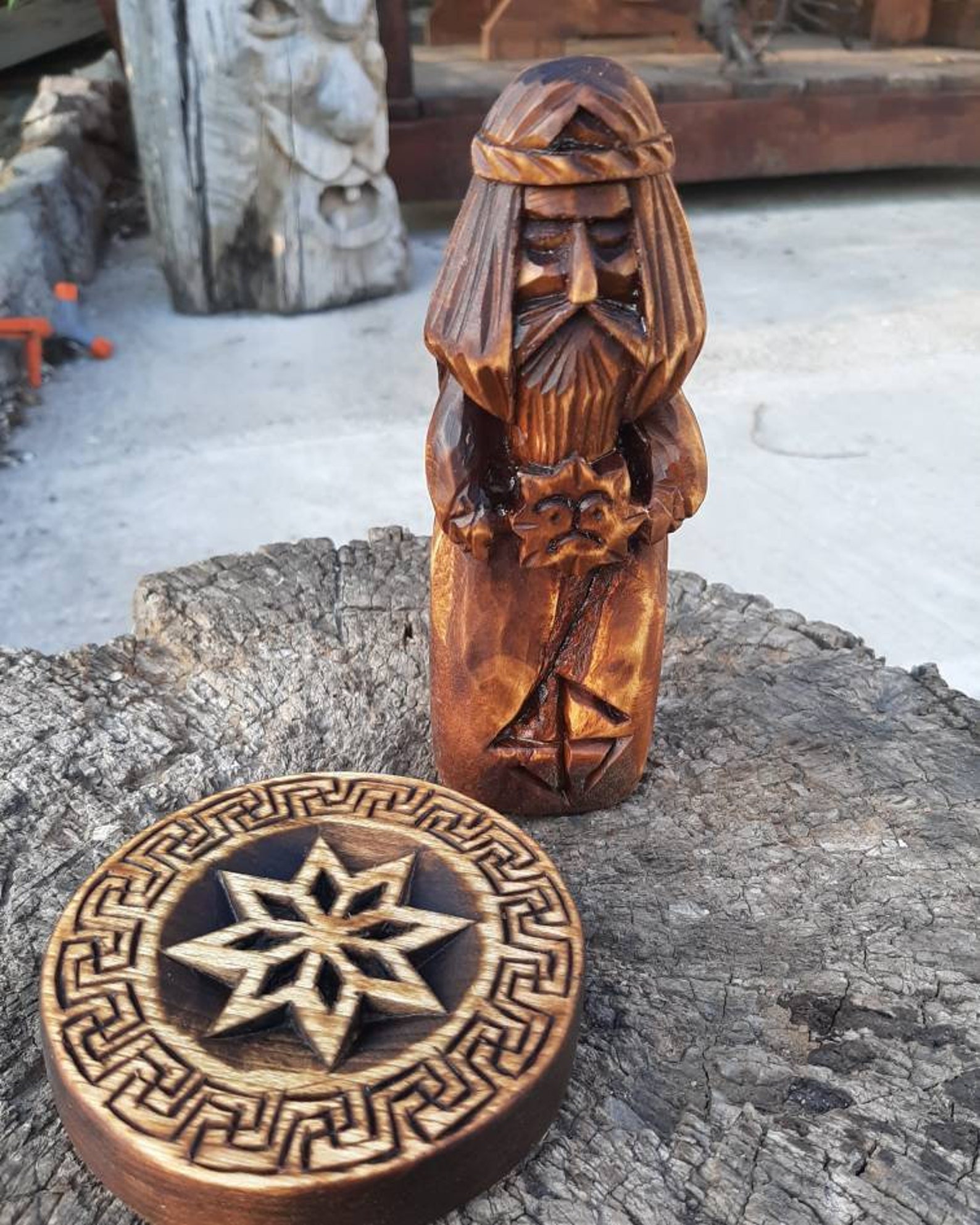 KOLYADA God Wooden Statue Slavic Gods Kolyada Pagan Goddess - Etsy