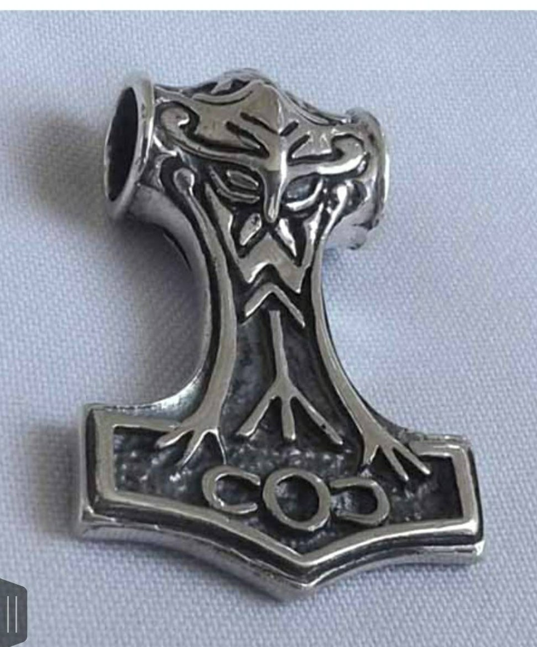 Heavy Thor's Hammer Sterling Silver Mjolnir Silver Pendant Etsy