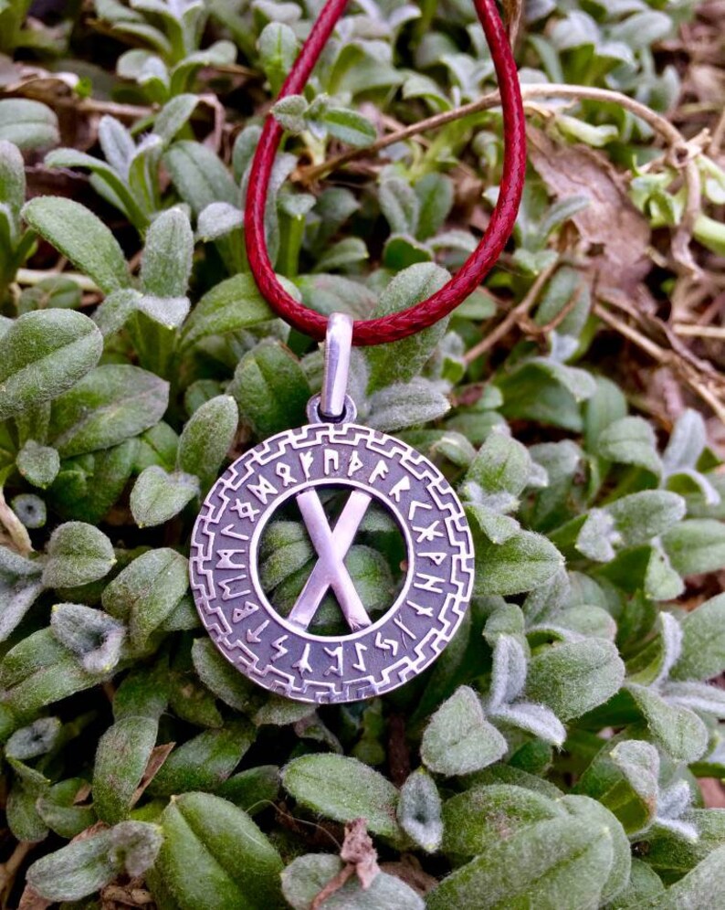 GEBO Rune Pendant Sterling Silver Gebo Rune Necklace Viking | Etsy