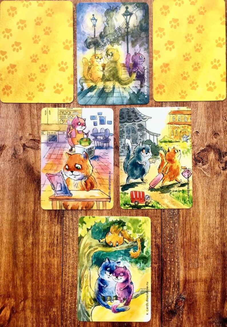 Oracle FAMILY cats Metaphysical cards Cat's Family Oracle Etsy