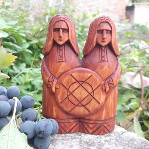 LEL & POLEL Gods Wooden Statue Slavic Gods Sons of Mother Lada Pagan ...