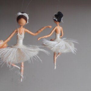 Needle Felted Ballerina Dolls: Swan Lake Inspired Art Decor - Etsy