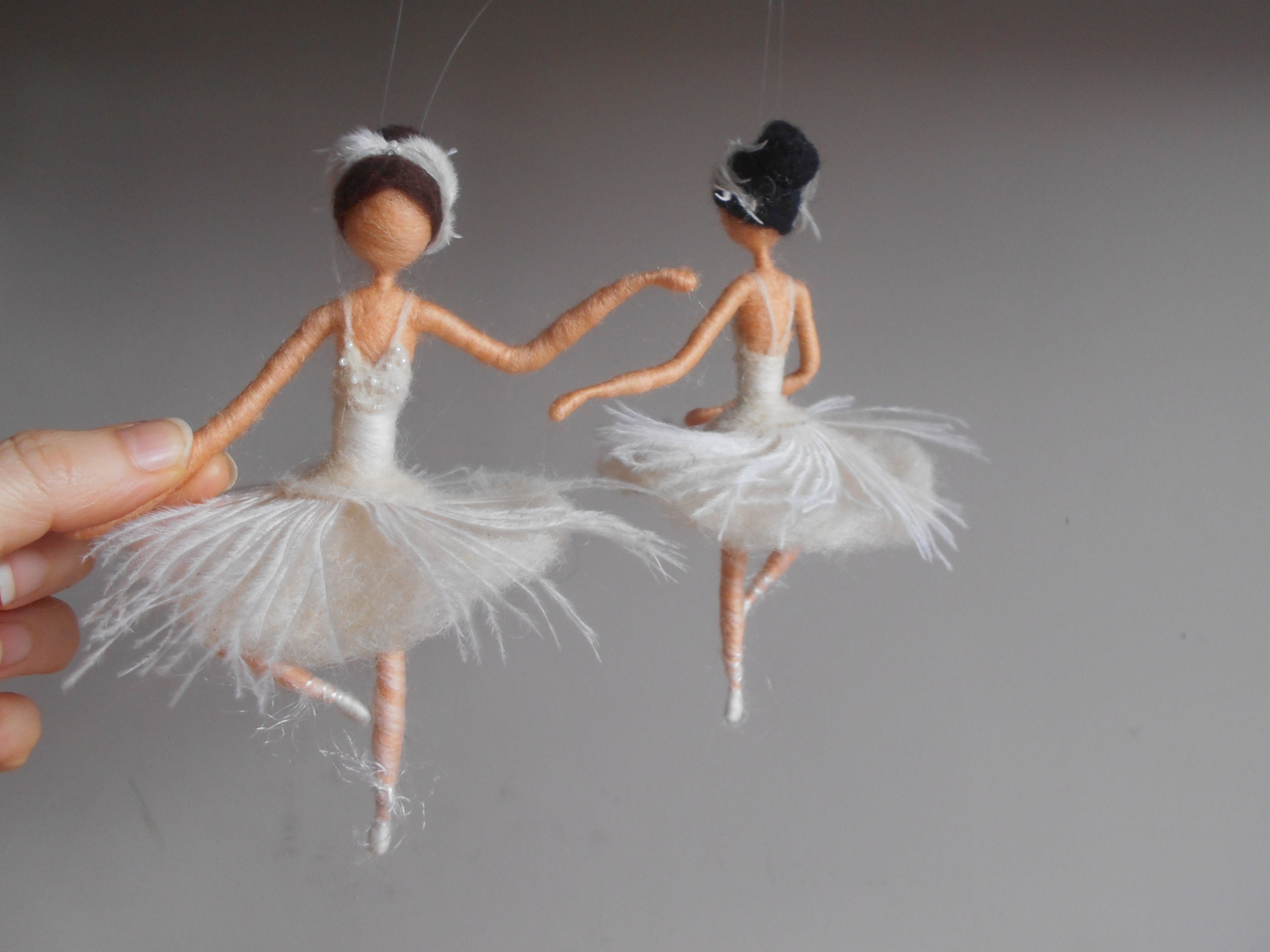 Needle Felted Ballerina Dolls: Swan Lake Inspired Art Decor - Etsy