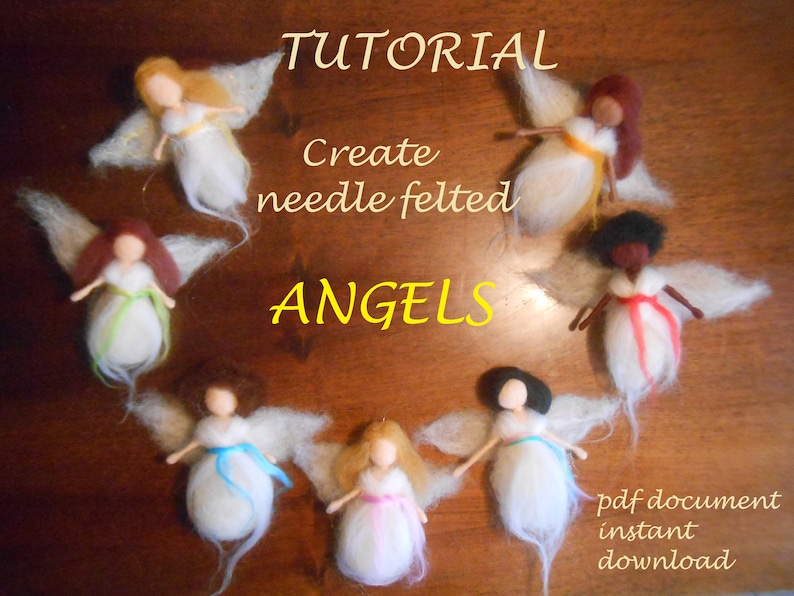 DIY Tutorial Needle Felted Angels beginners Tutorial Step by Etsy