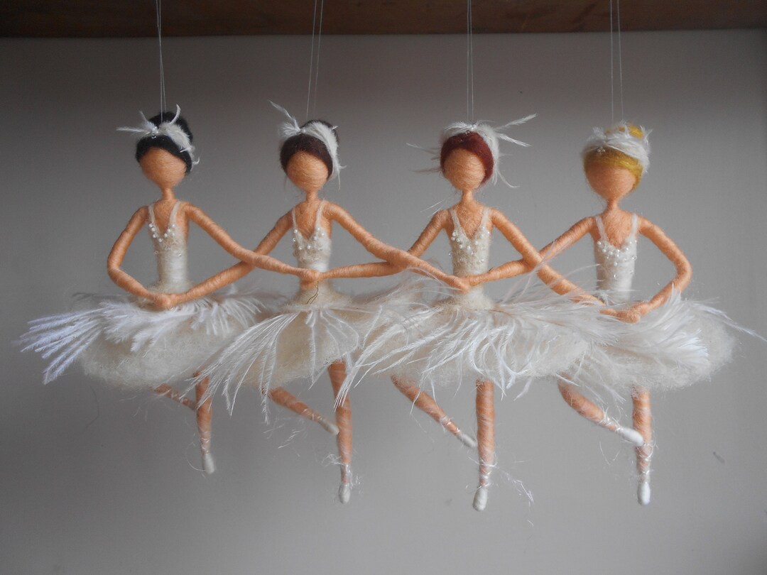 Needle Felted Ballerina Dolls: Swan Lake Inspired Art Decor - Etsy UK