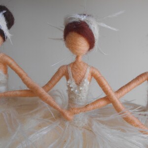 Needle Felted Ballerina Dolls: Swan Lake Inspired Art Decor - Etsy