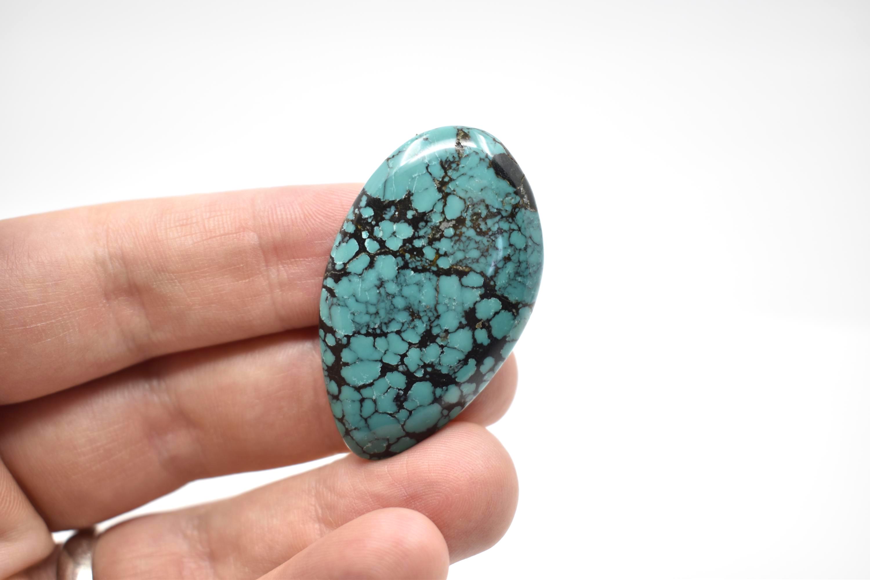 60-carat High-grade Cloud Mountain Turquoise From Hubei China
