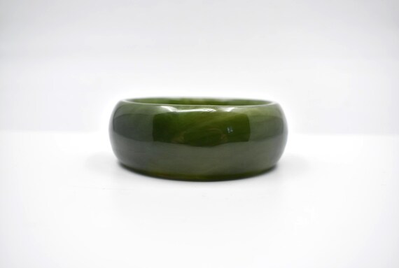 Dark Jade Bangle - 26mm wide / 60mm internal diameter - 01 View 5