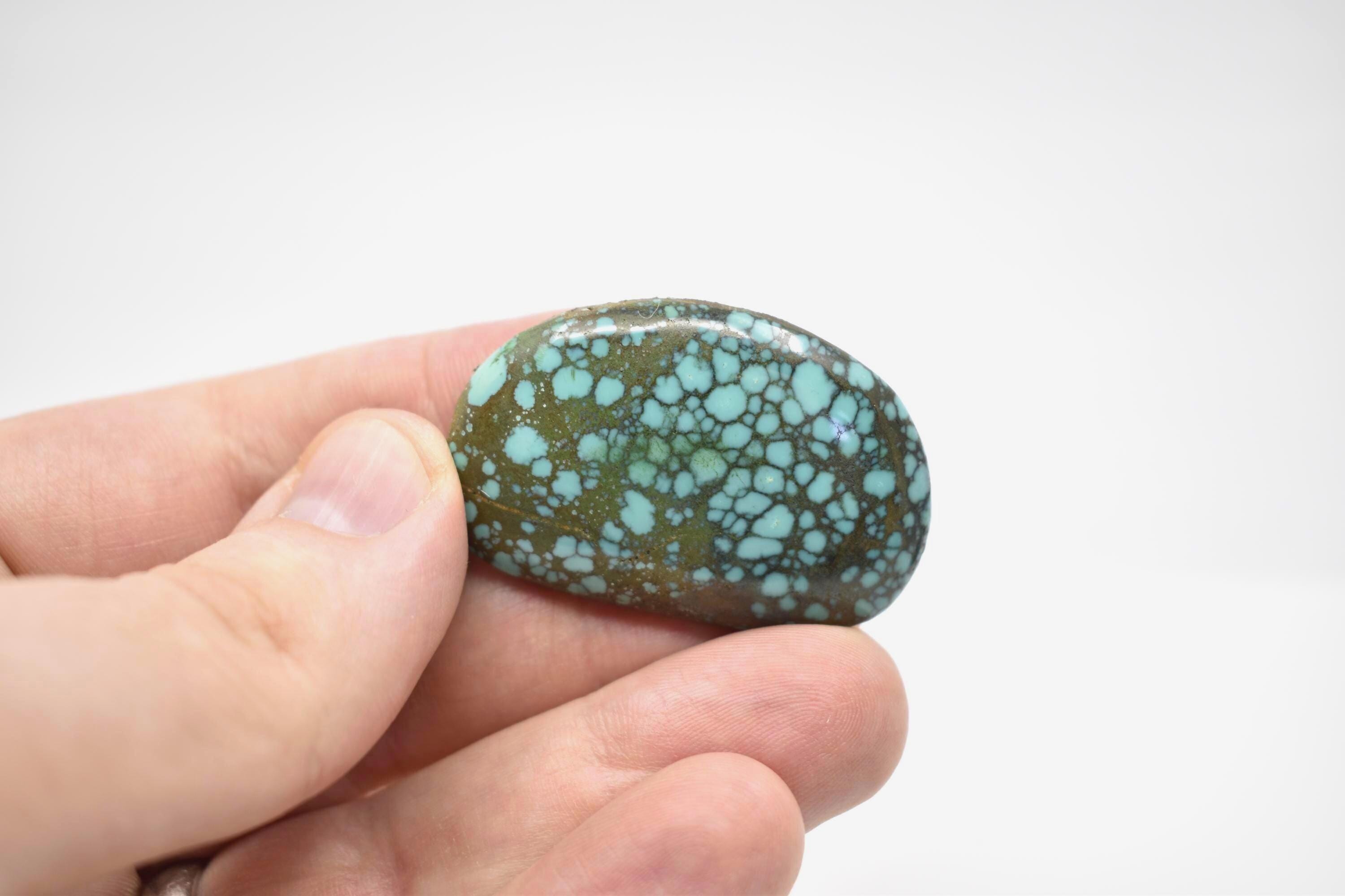 60-carat High-grade Cloud Mountain Turquoise From Hubei China