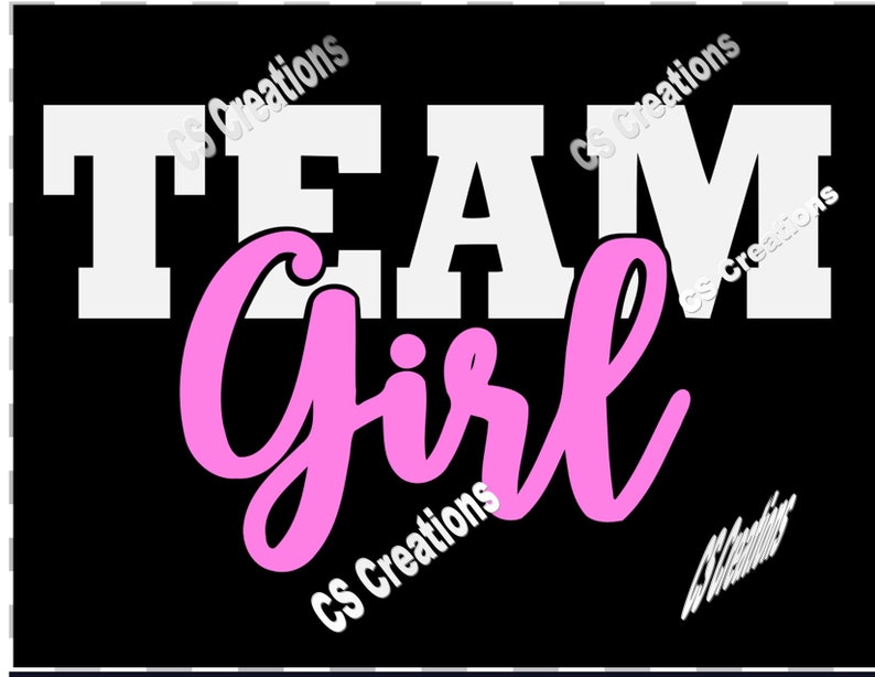 Download Team Girl Gender Reveal SVG/PNG | Etsy