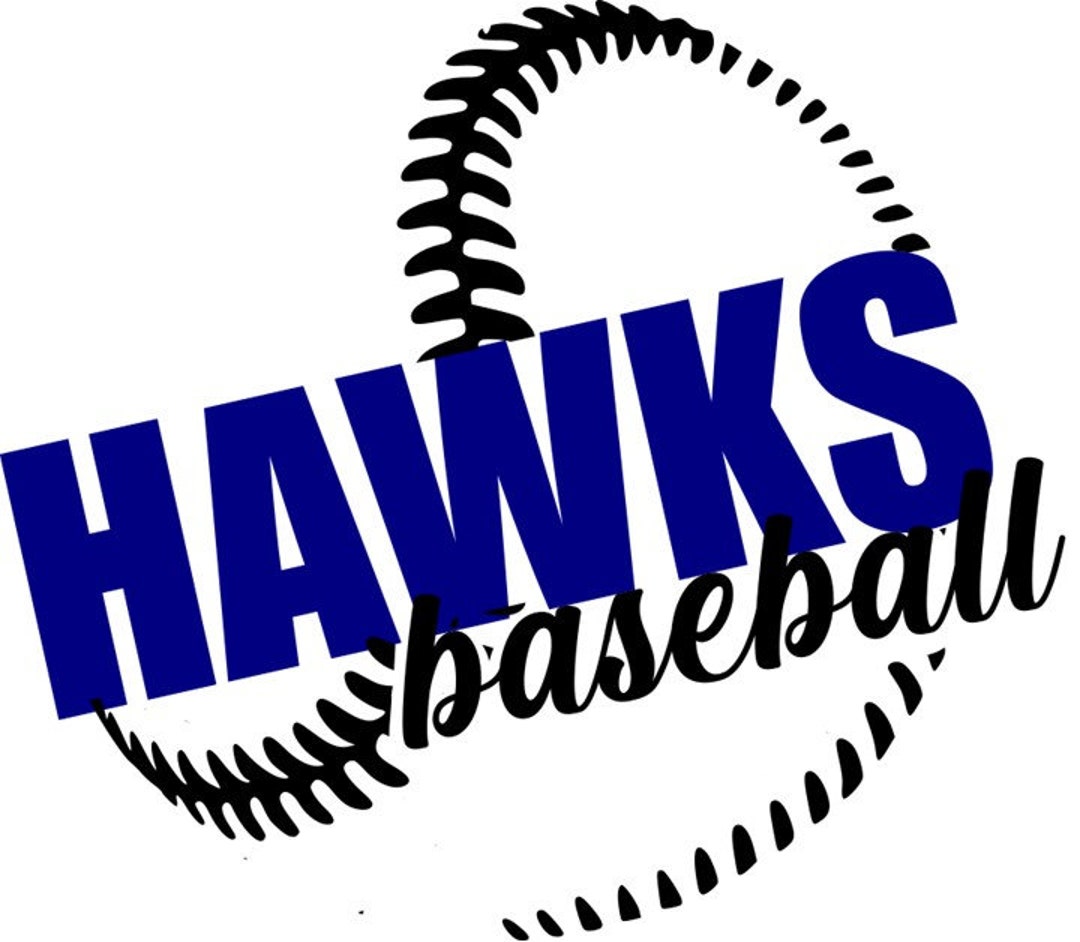 Hawks Baseball SVG/PNG School Spirit Hawks Instant Download Blue Etsy