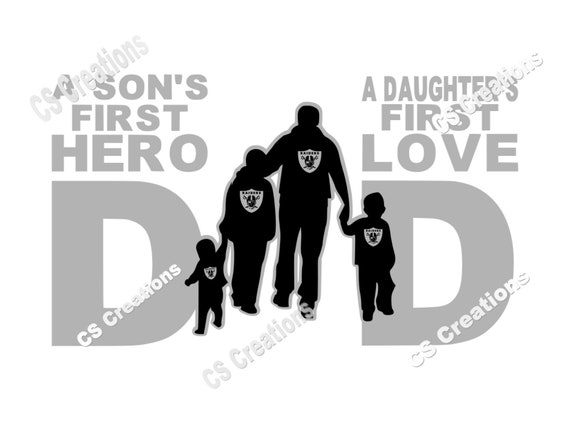 Dad A Son S First Hero A Daughter S First Love Etsy