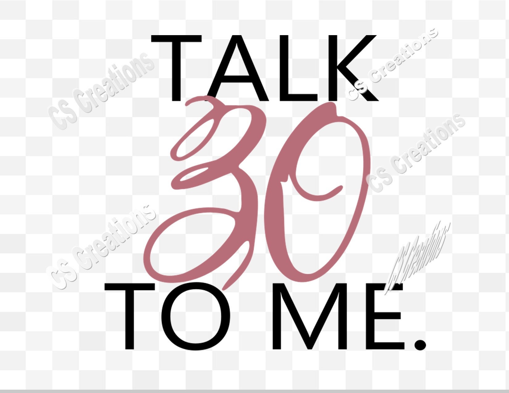 Talk 30 to me SVG/PDF/PNG thirty dirty thirty birthday | Etsy