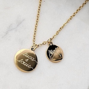 Personalisierte Kette mit Gravur Plättchen Anhänger in Gold, Silber, Rosé, Namenskette gold, Buchstabenkette, personalisiertes Geschenk Mama